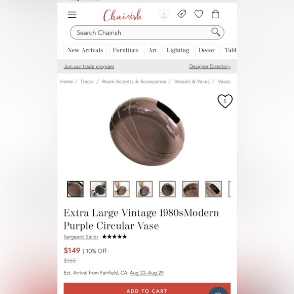 Vintage Haeger Ceramic Round Vase - Picture 6 of 6